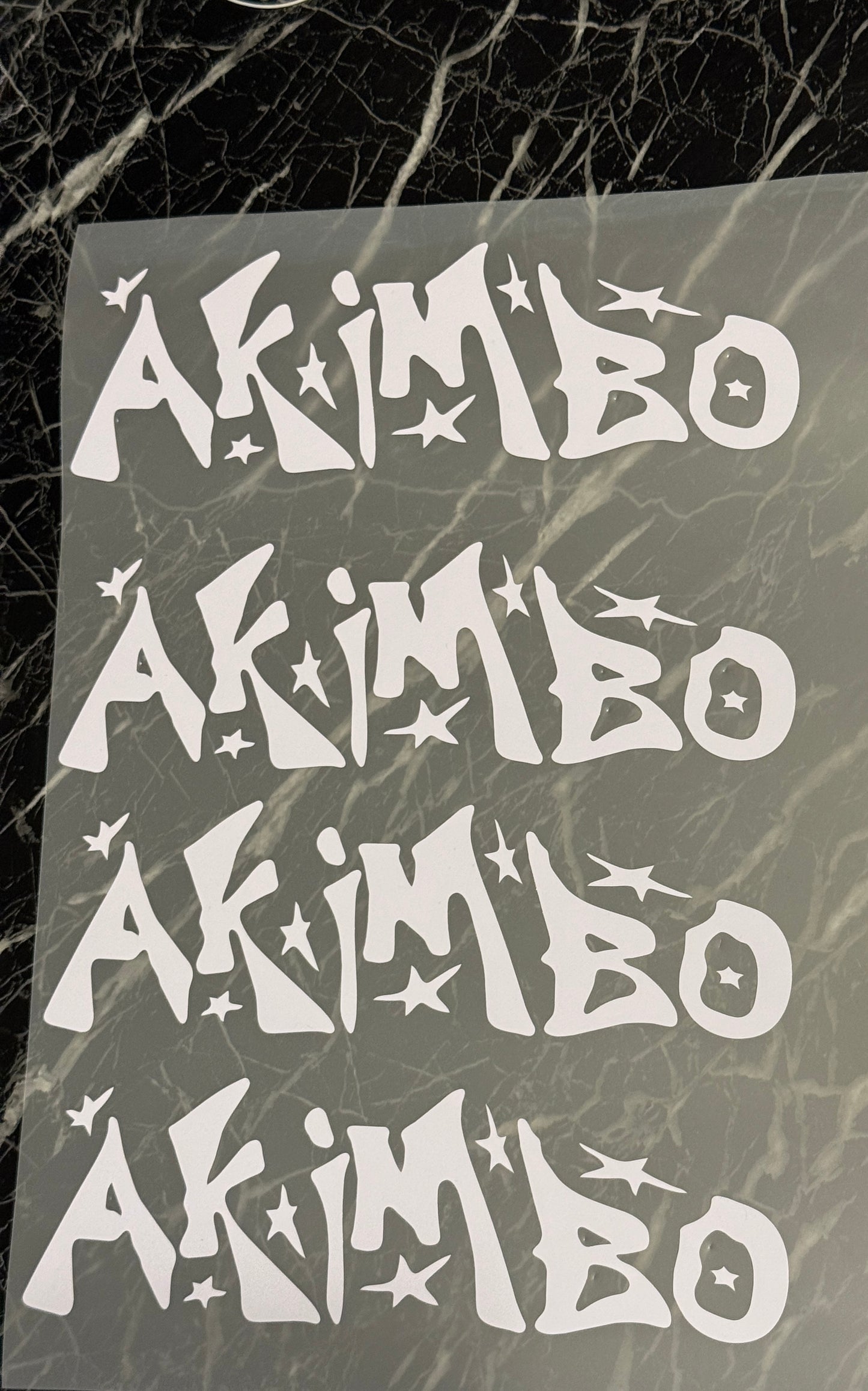 AKIMBO STARS STICKER